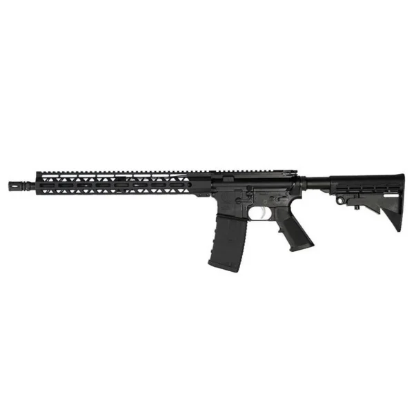 MKS SUPPLY LLC Hi-Point HP-15, right-side view in black with slotted handguard and adjustable stock