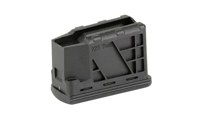 CZ CZ 600 magazine, black angled side view with molded ribs and flat base