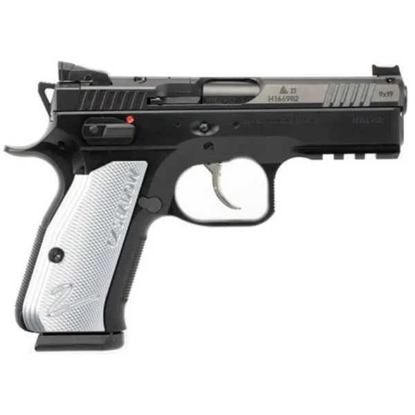 Cz-Usa Firearms CZ 75 Shadow 2 Compact Optic Ready Handgun 9mm Luger 15rd Magazines(2) 4" Barrel Aluminum Grips
