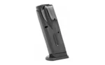CZ MAGAZINE CZ 75 COMPACT 9MM 10RD, black three-quarter view with witness holes and base plate