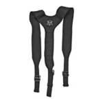 Grey Ghost Gear UGF Battle Belt 3PT Susp Harness black, front view with adjustable straps