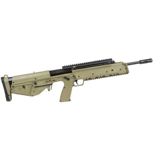 Kel-Tec RDB rifle, tan and black side view with long top rail, pistol grip and magazine