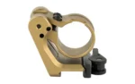 UNITY FAST FTC 30MM MAGNIFIER FDE tan mount in side view with circular ring and black hardware