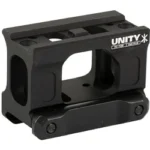 UNITY FAST MICRO-S BLK, black angled side view with open frame and top rail