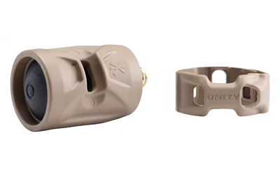 UNITY GASCAP LNK USB-C/SF SCT FDE tan gas cap and link components, angled views