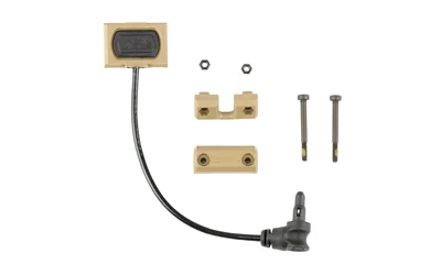 UNITY ModButton Lite Crane Laser FDE switch and cable with mounting hardware, top view