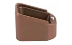 Taran Tactical Innovation TTI Firepower base pad, bronze angled view with top opening