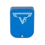 Taran Tactical Innovation TTI BP FITS 2011 9/38 4MM +2 BLUE, front view with white logo and screw