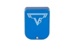Taran Tactical Innovation TTI BP FITS 2011 9/38 4MM +2 BLUE, front view with white logo and screw