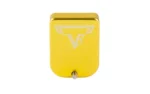 Taran Tactical Innovation TTI BP FITS 2011 9/38 4MM +2 GOLD, front view with white logo and screw