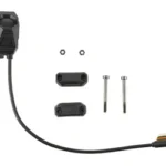 UNITY AXON SL LINK black switch and cable, top view with mounting plates, screws and washers