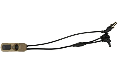 UNITY AXON SURFRE/DBAL SYNC FDE switch, top view with two black cables and connectors
