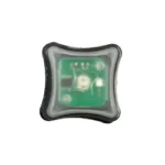 UNITY SPARK LIGHT GREEN, compact green light in front view with black flexible border