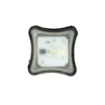 UNITY SPARK LIGHT WHITE, compact white light in front view with black flexible border
