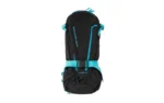Grey Ghost Gear GGG APPARITION black backpack, front view with cyan zippers and compression straps