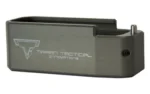 Taran Tactical Innovation TTI PMAG BP 223 +5 TIGRY, gray-green magazine base pad, side view