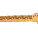 SHADOW 5" BRL DR THREADED- BRN gold-tone spiral-fluted barrel, side view