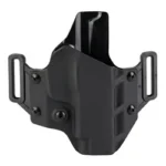 Crucial OWB for SIG Sauer P365 XL black holster, front view with dual belt loops and screws