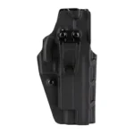 CRUCIAL IWB FOR SIG P220/P226/P229 black holster, rear view with belt clip and screws