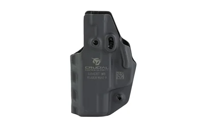 CRUCIAL IWB FOR RUGER MAX-9 AMBI BLK black holster, rear view with mounting holes