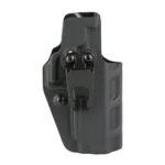 CRUCIAL IWB SPGFD PRODIGY AMBI BLK black holster, rear view with belt clip and screws