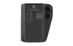 CRUCIAL COVERT MAG PCH 2011 AMBI BLK black magazine pouch, rear view with two screws