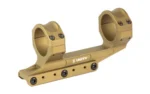 UNITY REKE Scope Mount 34mm FDE, angled right-side view with two rings