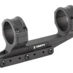 UNITY REKE Scope Mount 35mm black, angled left-side view with two rings