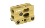 UNITY FAST MICRO-SB DUTY/COMPM5S FDE tan optic mount, angled front view with cutouts and screws