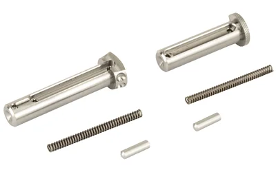primary-14567 Battle Arms Development BAD ENHANCED PIN SET TITANIUM, two silver pins with springs and detents