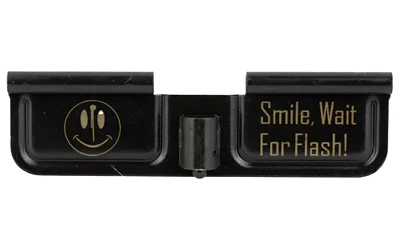 Battle Arms Development BAD DUST COVER - WAIT FOR THE FLASH black open cover with smiley and gold text