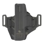 CRUCIAL CVRT OWB FOR ECHELON 4.0C BK black holster, rear view, with belt loops and mounting screws