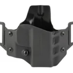 CRUCIAL COVERT OWB FOR HK CC9 BLK black molded holster, front view with two belt loops