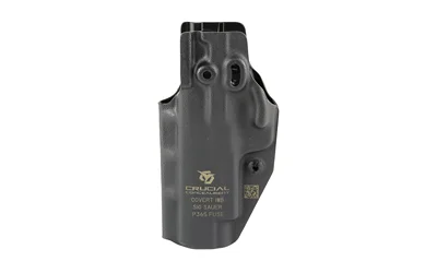 CRUCIAL CVRT IWB SIG 365 FUSE AMBI black molded holster, front view with two upper screws