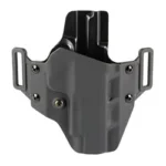 CRUCIAL OWB FOR SIG SAUER FUSE RH BK black molded holster, front view with belt loops