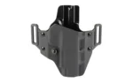 CRUCIAL OWB FOR SIG SAUER FUSE RH BK black molded holster, front view with belt loops