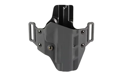 CRUCIAL OWB FOR SIG SAUER FUSE RH BK black molded holster, front view with belt loops