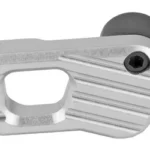 Battle Arms Development BAD EMMR MAG RELEASE LARGE clear anodized, front view with ridged face