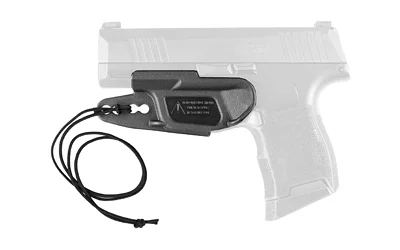 RAVEN VANGUARD 2 SIG P365, black trigger guard holster with black lanyard, side view