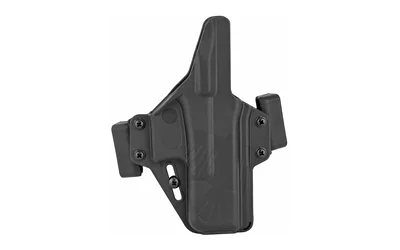 RAVEN PERUN FOR GLK 19 AMBI BLK black holster, front view with side mounting loops