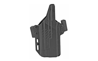 RAVEN PERUN FOR GEN 5 G17/G19 TLR1HL black holster, front view with side mounting loops