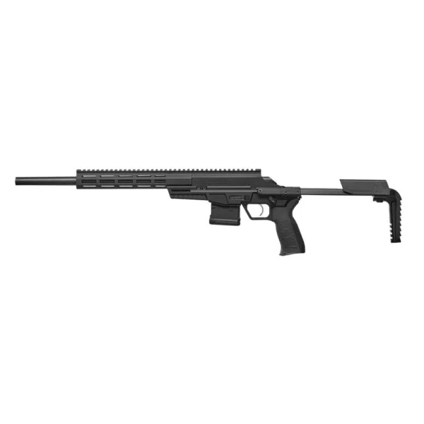 CZ CZ 600+ TRAIL black rifle, right-side view with long top rail, pistol grip and adjustable stock