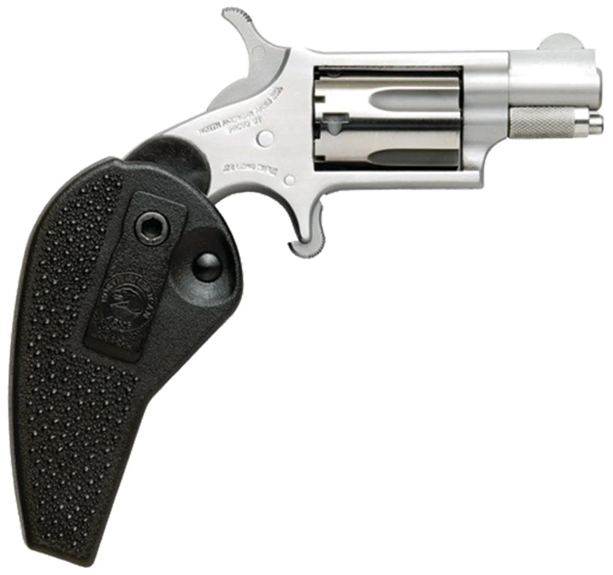 primary-1464 North American Arms NAA Mini Revolver Handgun 22LR 5rd Capacity 1.125" Barrel Silver with Black Grip