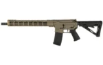 Diamondback Firearms DBF DB15 smoke bronze rifle, side view with black magazine and stock