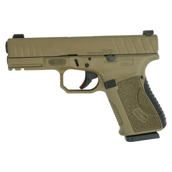 TriStar Arms Inc. Tristar APOC Handgun 9mm Luger 15rd Magazine(2) 4" Barrel Fiber Optic Sights FDE