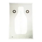 ACTION TGT FBI VITAL ANTM GRY 100PK, front view of gray target with white silhouette and black circle