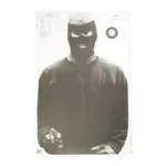 ACTION TGT VITAL ANATOMY BLK 100PK black masked human silhouette target, front view