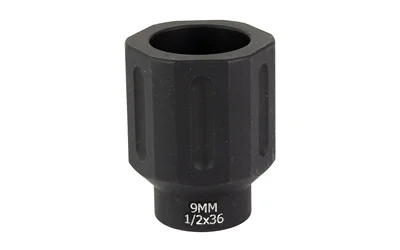 BAD BATTLEARMS 9MM HX FLSHCN 1/2X36 black cylindrical flash can shown upright at an angle