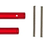 Battle Arms Development BAD ALUMINUM TAKEDOWN PINS RED, two red pins with springs and detents