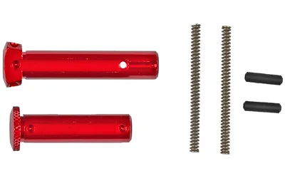 Battle Arms Development BAD ALUMINUM TAKEDOWN PINS RED, two red pins with springs and detents